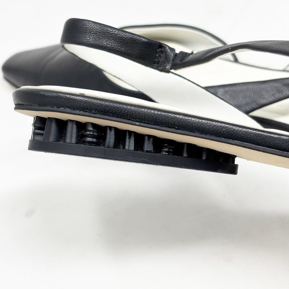 Franco Sarto A-Riva Black Leather Sling Back Pointy Toe Ballet Flat Womens 8.5 - Picture 4 of 10